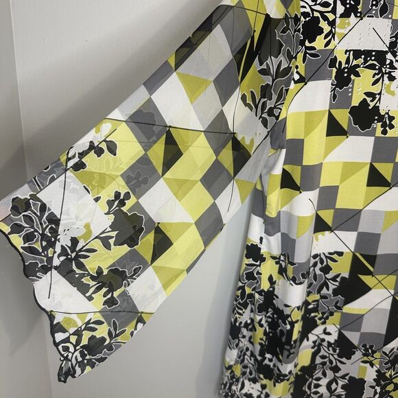 JM Collection Women’s Size L Multicolor Studded 3/4 Sleeves Blue Green - Picture 6 of 13